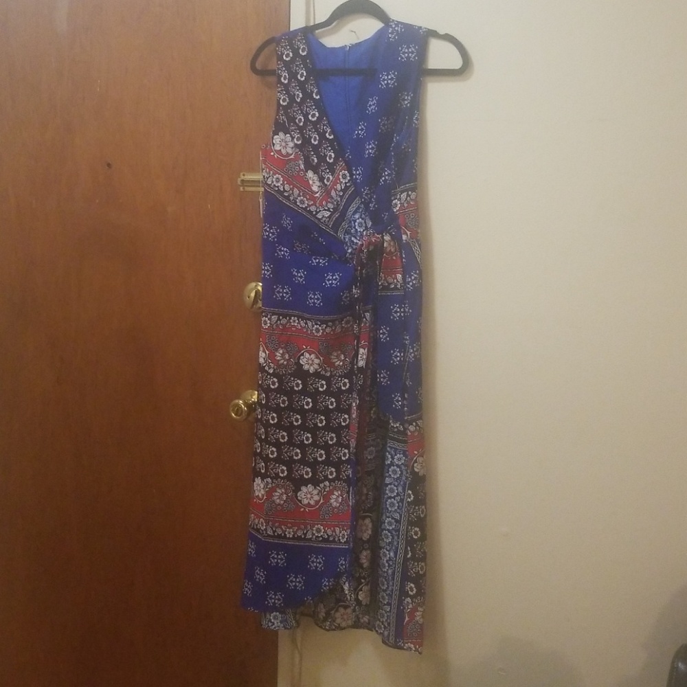 chiffon open  front dress